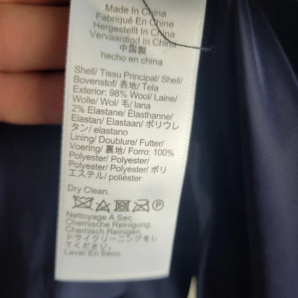 J.CREW Dalton Navy Blue Preppy Academia Blazer Size 4 Wool Blend Italy - Picture 8 of 10
